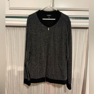 Black Simmer Bomber Jacket